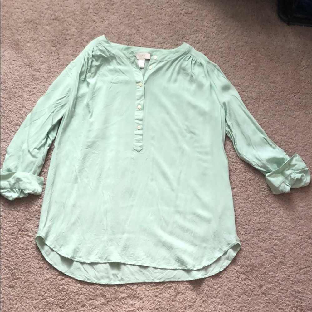 Loft green dress shirt